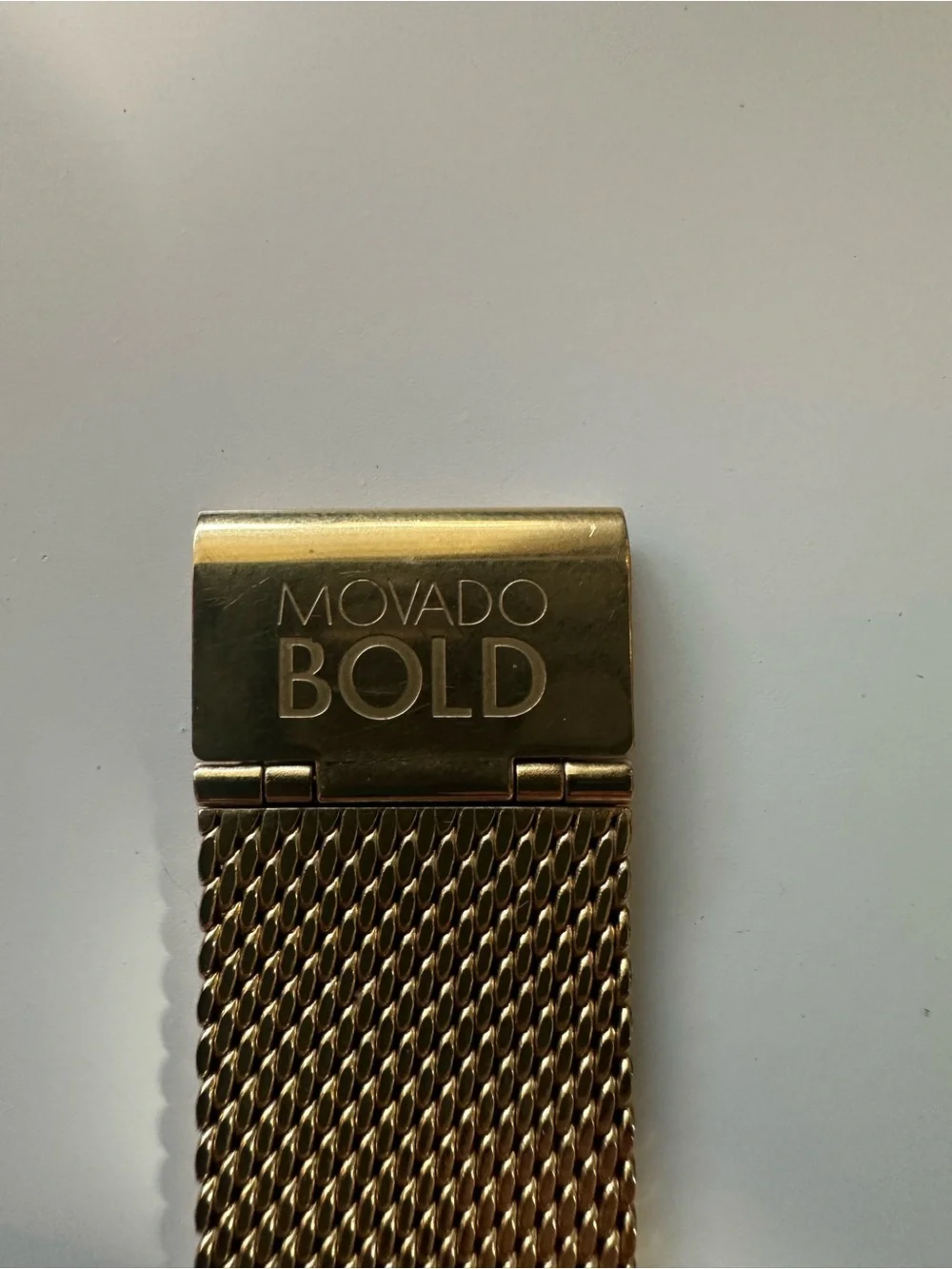 Movado Gold-Tone Minimalist Mesh Bracelet Watch